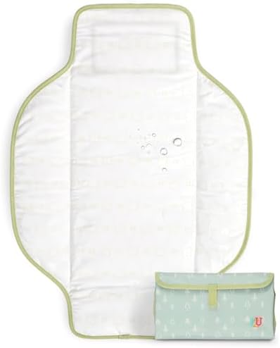 Travel changing mat with built-in pillow - Green Forest